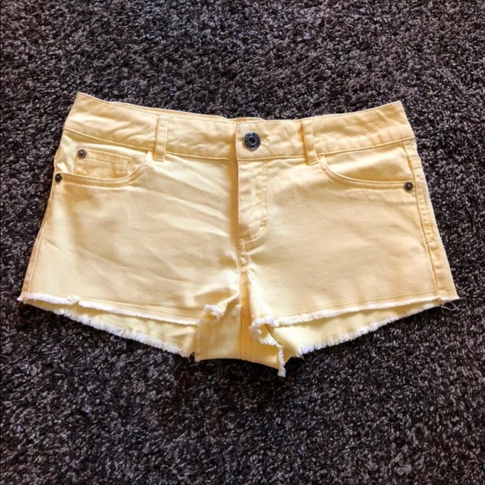Yellow Fringed Shorts